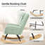 Chaise berçante Nursery Glider, fauteuil d'appoint rembourré à haut dossier avec siège rembourré, 220 lb, vert clair-33564456