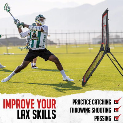 Lacrosse Rebounder, Lacrosse Rebound For Backyard With 5 Rebound Angles, Target Strip, Bounce Back Net Perfect For Lax Baseball Volleyball & Soccer Pr