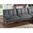 Blue Grey Polyfiber 2Pc Sectional Sofa Set Living Room Furniture Solid Wood Legs Plush Couch Adjustable Sofa Chaise-681625056