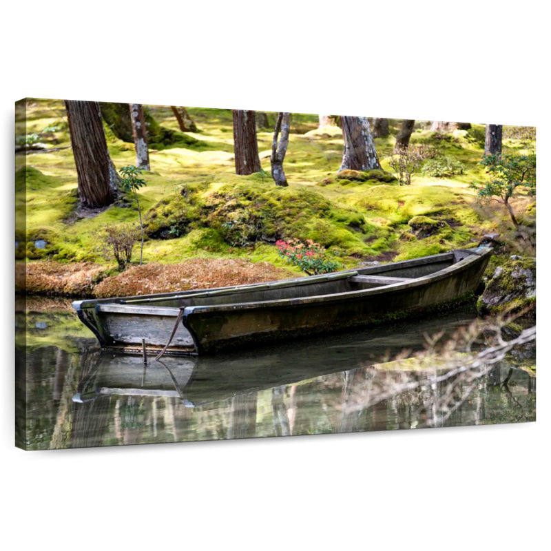 Vieux bateau japonais Mehar, H 16 po x l 24 po