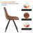 Annalise Mid-Century Modern Leather Dining Chair – Ergonomic Waterfall Seat & Powder-Coated Iron Legs-1829151799-1812059120-1829151797