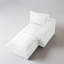 Chaise longue modulaire rembourrée en chenille beige avec repose-pieds amovible - entièrement compressée, aucun assemblage requis-1897688187-1897707336