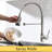 Kitchen Sink Faucet With Pull Down Spray, Brushed Nickel, Single Handle, Rotatable For And Bath Sinks Led Pull-Down , High Arch