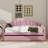 Twin-Size Upholstered Daybed With Trundle, Plush Velvet Sofabed Equipped With USB Charging Ports