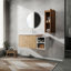 Meuble-lavabo mural contemporain, meuble-lavabo avec lavabo, armoire latérale et portes à fermeture douce Contemporary