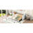 Beige Expandable Upholstered Twin Xl To King Daybed With Pull - Out Drawers, Ergonomic Support For Back And Arm, Soft Fabric Buttoned Drawer Surfaces, Comfortable
