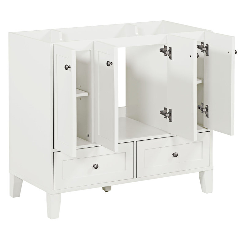 35.51'' Single Bathroom Vanity Base Only, White
