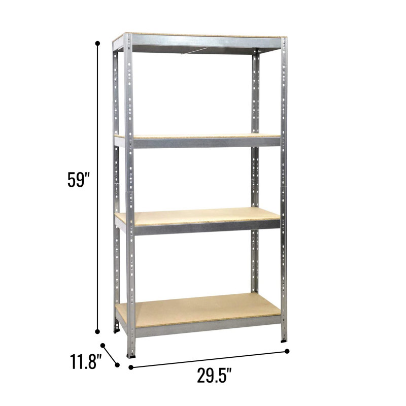 Piccoli 74.9cm W Steel Height -Adjustable Shelving Unit