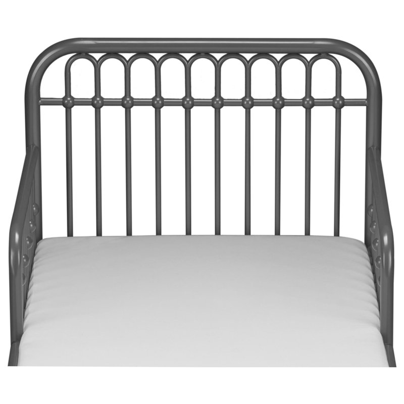 Klos Metal Toddler Bed, Gray