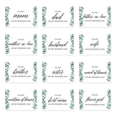 Carte de mariage feuilles givrées