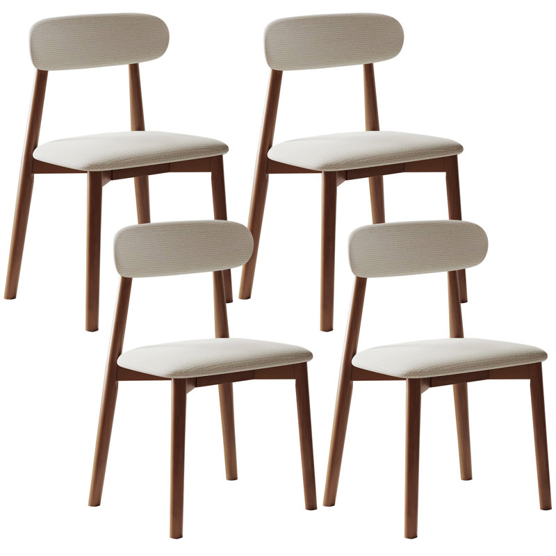 Chaise de salle à manger en bois massif Oakwood, chaises de cuisine rembourrées, set of 4