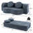  77" Upholstered Convertible Futon Sofa -2138854304