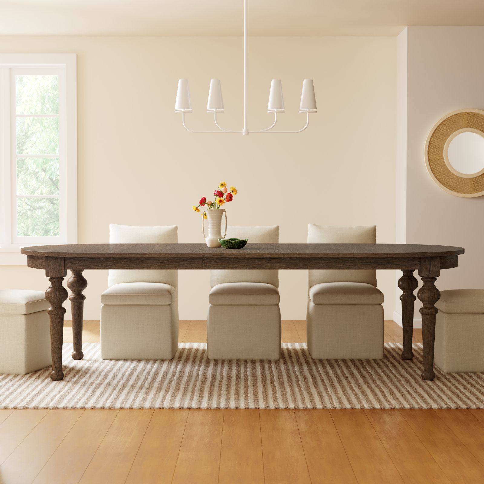 Billie Turned Leg Dining Table