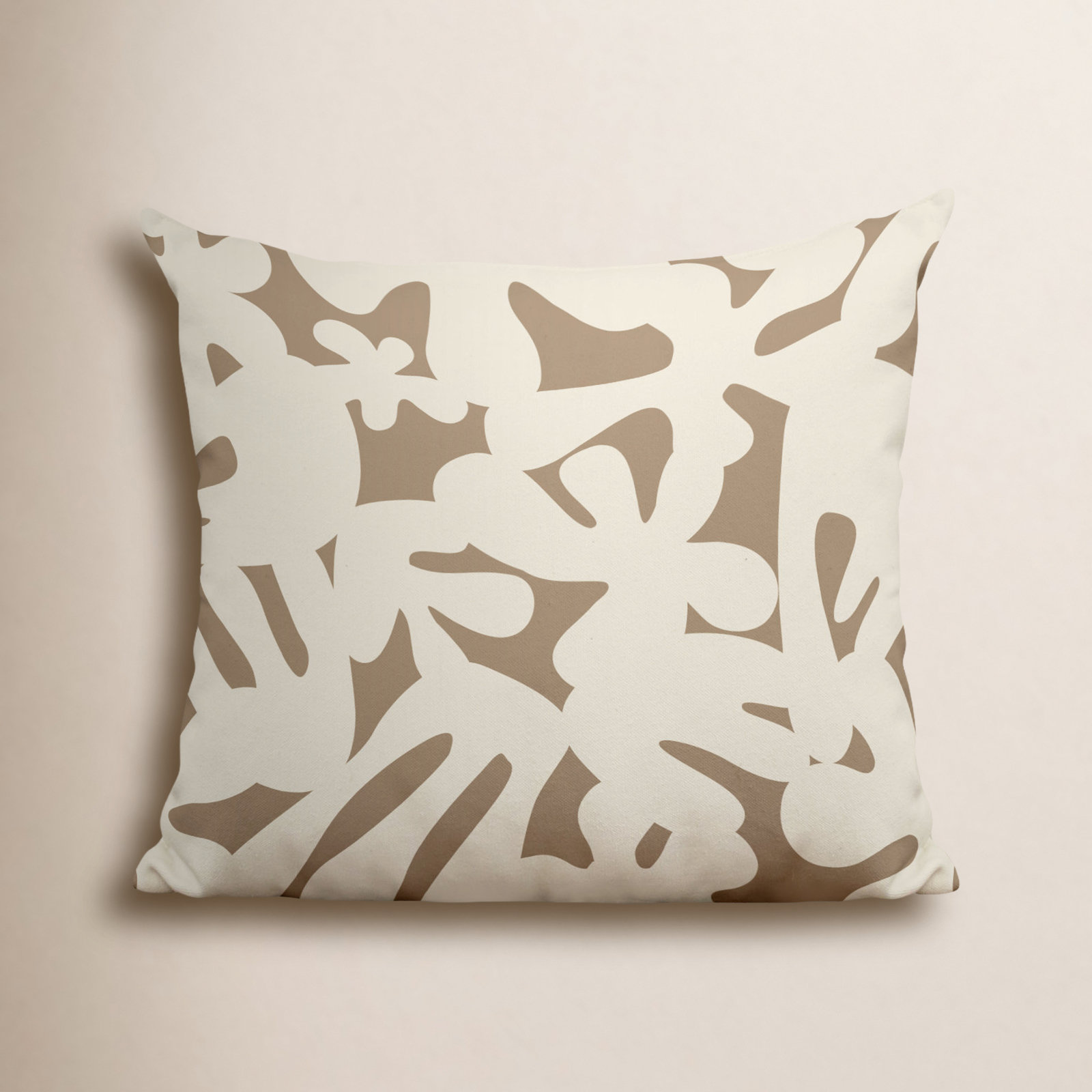 Lara Indoor/Outdoor Throw Pillow, 19" x 19", Off White