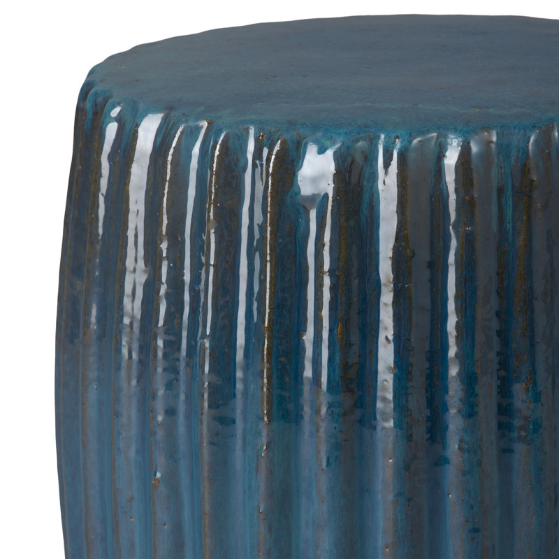 Vitaly Garden Stool, Turquoise