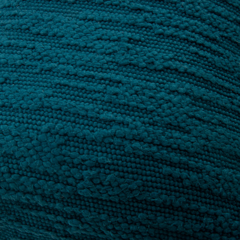 Textured Cotton Throw Pillow, Teal