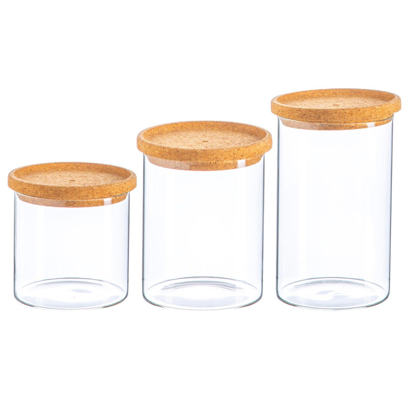 Argon Tableware - Scandi Storage Jars with Cork Lids