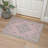 Abadou Auraflora Floral Birds Machine Washable Pink / Blue / Green Indoor Area Rug with Non-Slip Backing-1097892056