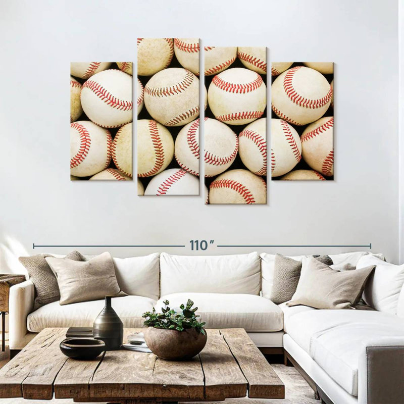 Sireci Aged Baseballs, 54'' H x 84'' W