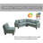 4-Piece Calico Sectional Sofa-1758475672