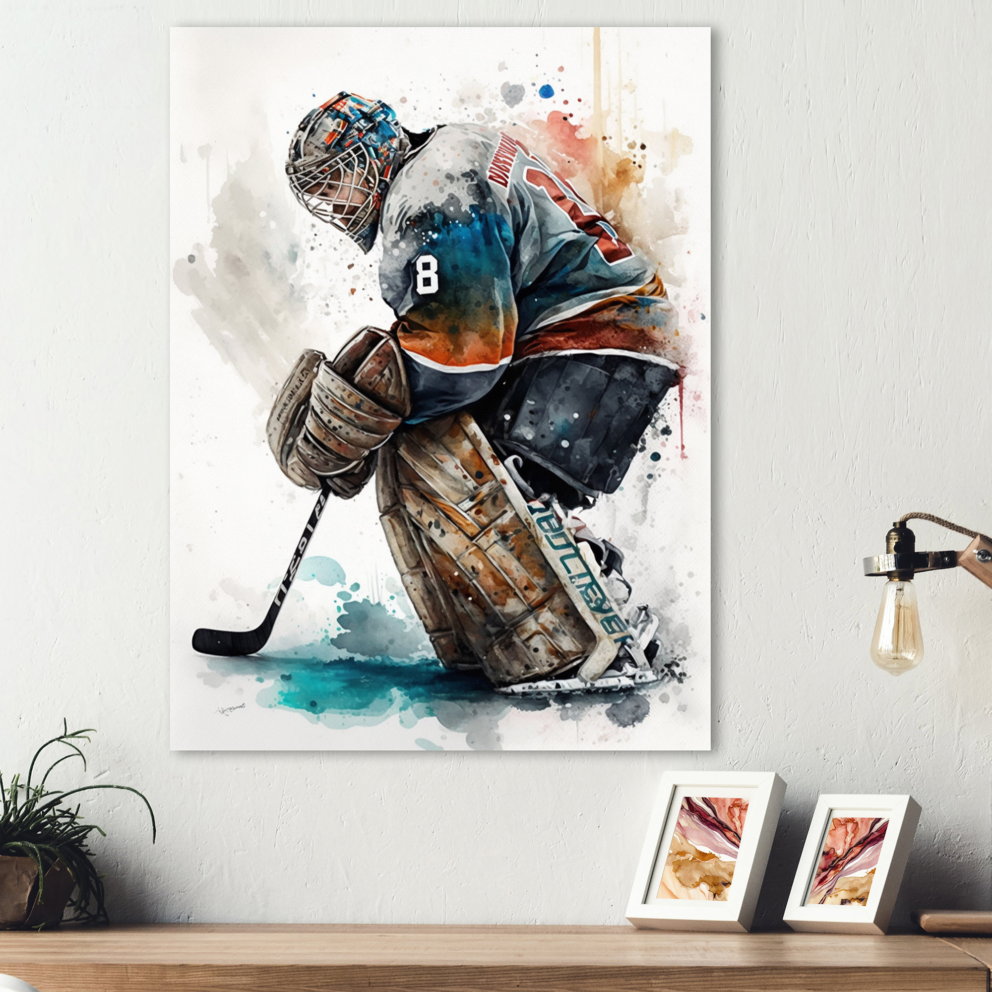 Latitude Run® Hockey Goalie During Game V Modern Metal Wall Décor