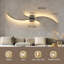 2-Light Black Wavy LED Flush Mounted Sconce
