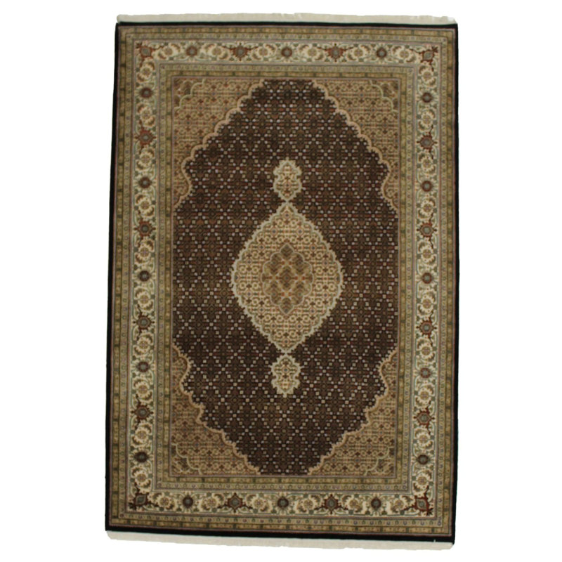 Losh Oriental Area Rug in Black