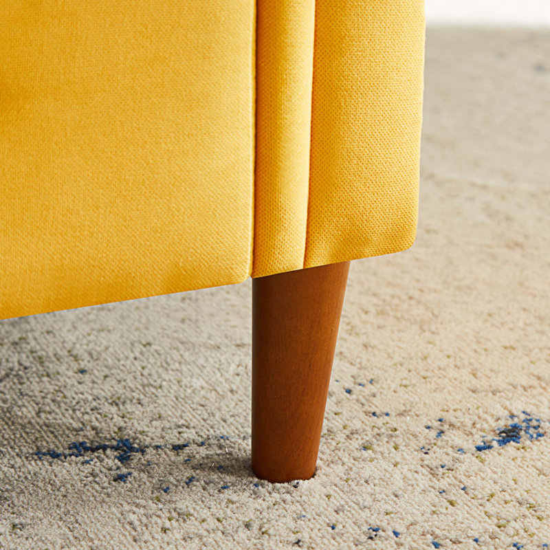 Kilner Upholstered Storage Bench, Yellow