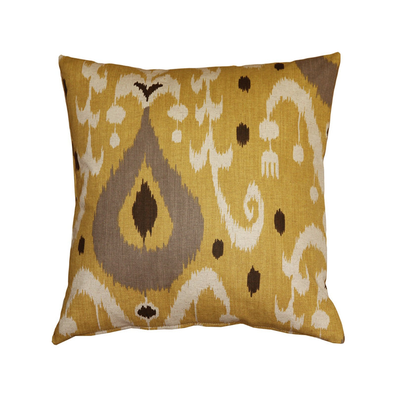Coussin Indah Ikat, Jaune