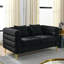 Combinaison 3 places et plus noire, fascination moderne, livraison rapide de notre part, rembourrage en mousse, pieds en métal, 6 coussins, capacité de siège de 250 lb par personne 3, conception avec pieds, rangement américain, lb / siège,-1009733188-1009733185