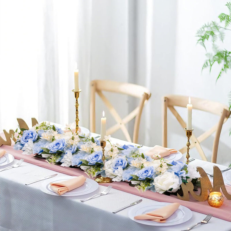 Guirlande de pivoines artificielles 6 pièces, chemin floral en soie pour décoration de voûte de mariage, table, mur, toile de fond, escalier