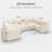Abramson Beige U-shaped Corduroy Sectional Sofa With Adjustable Armrest And Storage-218800820