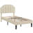 Aldora Twin Size Set Upholstered Adjustable Headboard Noiseless Platform Bed-1215717290
