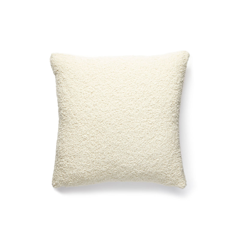 Tundra Wool Blend Square Pillow Cover & Insert, White