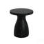 Table d'appoint d'extérieur en travertin MGO, table de bout en béton léger, effet marbre noir, table-367422129
