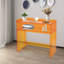 Table de bureau rectangulaire 2 étages avec porte ouverte et 2 tablettes orange-1004233709