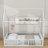 Metal House Bed With Fence-2113519435-2113519433