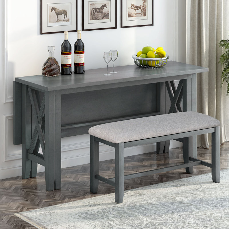 Ruudi 6 - Person Dining Set, Gray, Gray