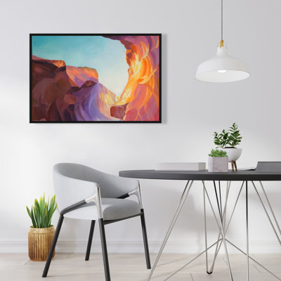 Antelope Canyon Bedroom Landscape Framed Canvas Wall Art