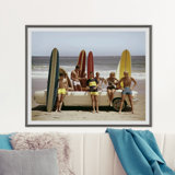 Guys And Gals On The Beach Giclee Print by Getty Images