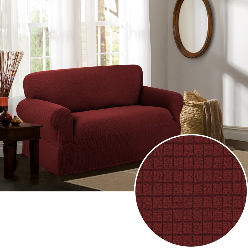 Housse pour causeuse à coussins carrés/rectangulaires, rouge