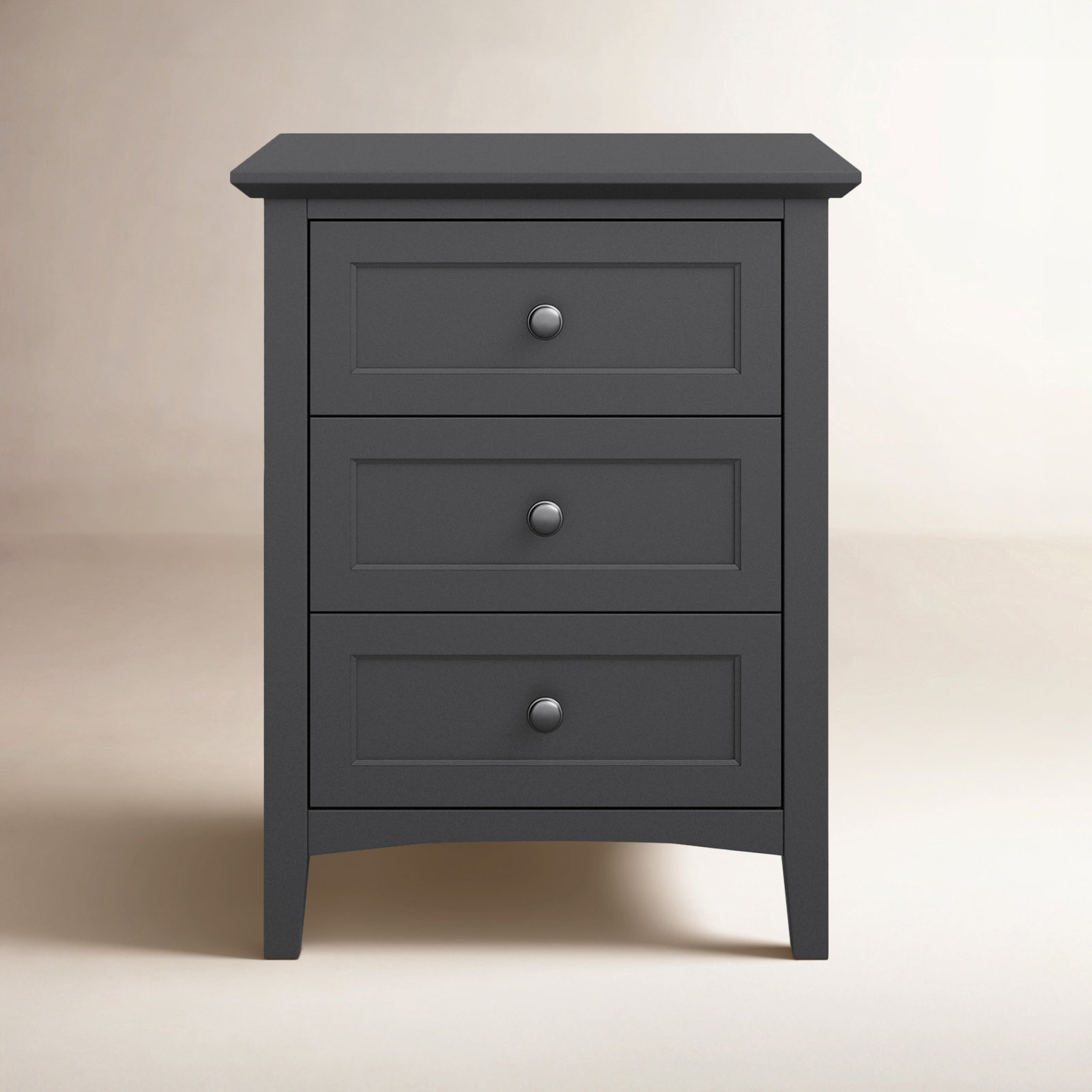 Renee Mahogany Nightstand, Black