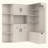 Multifunctional Left-Right Combination Hall Cabinet (Can Be Used Separately) With Storage And 4 Hooks, Storage Cabinet/ Hall Tree 2 In 1 For Living Room, Kitchen And Hallway-1538391881