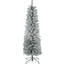 Arbre de Noël artificiel 6 pi avec 329 pointes enneigées, base en métal, arbre de Noël réaliste