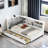 Lordina Bed with Upholstered Storage Headboard, Side Shelves and A Rotating Board-1065598211