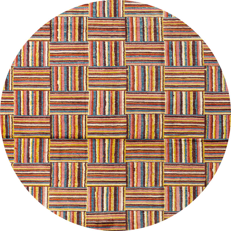 Abstract Indoor Rug, Round 6'