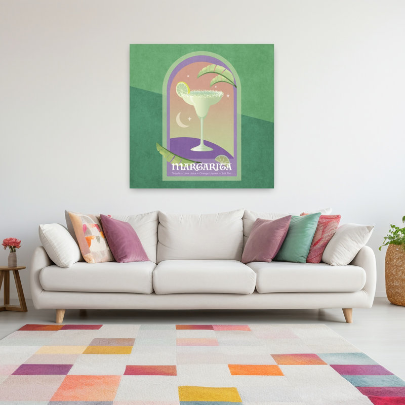 «Margarita Dreams», art rétro rétro paysage naturel, H 48 po x l 48 po