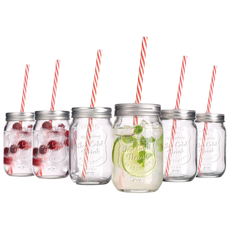 He 16oz. Mason Jar