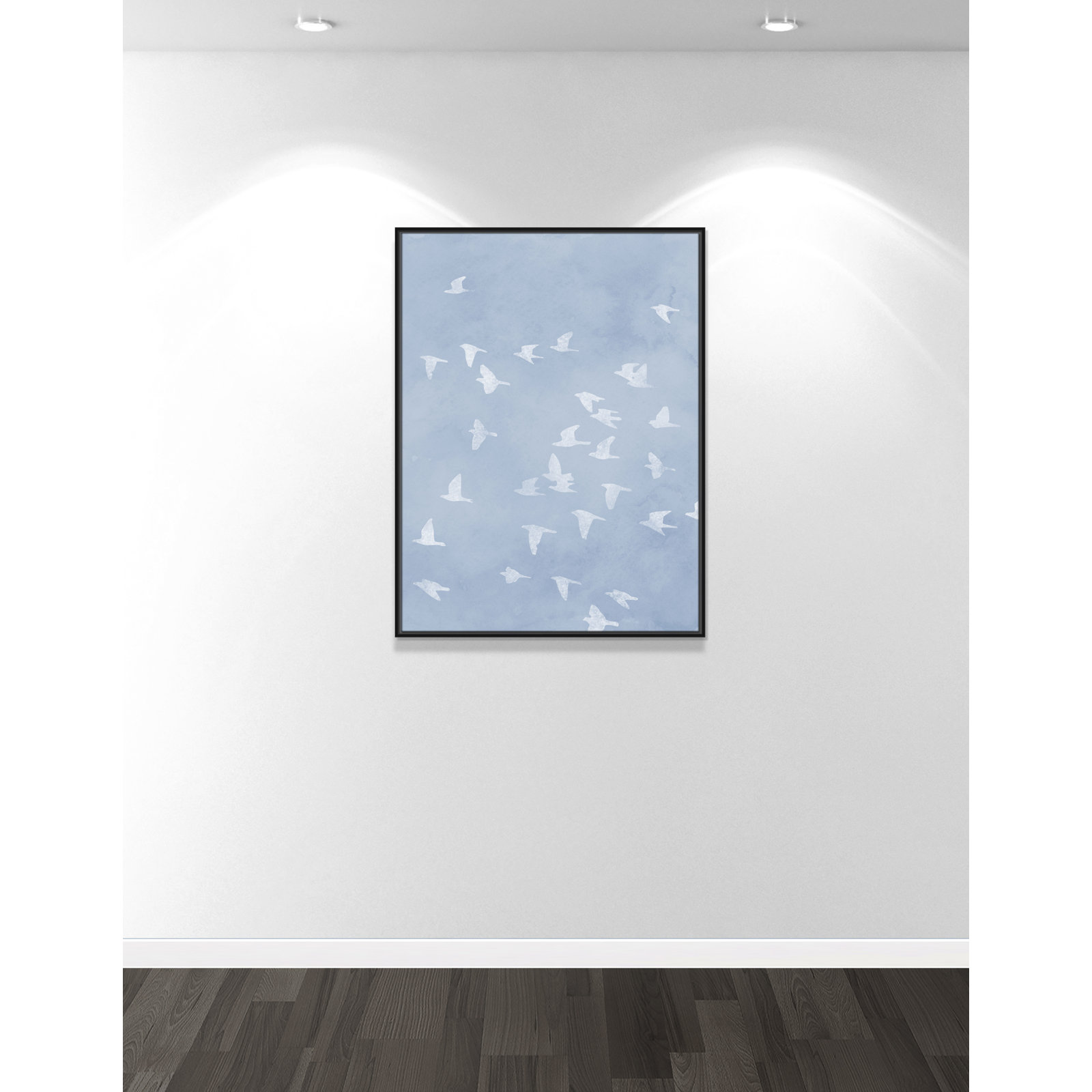 Flying Friends Print by Marcus Prime, 31.5'' W x 41.5'' H, Black Floater