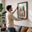 Urban Skyline Geometry Art Deco - Framed Print-645184892-645184867